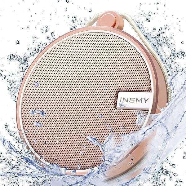 INSMY C12 Waterproof Bluetooth Speaker: Portable, Loud & Clear Sound for Outdoor Adventures - Perfect Gift in Cashmere Pink