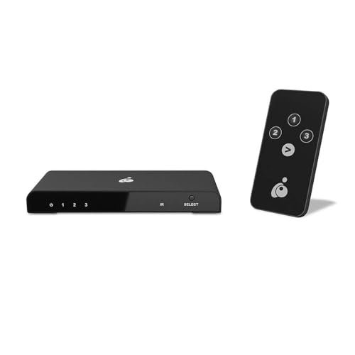 IOGEAR IOGEAR 3-Port 4K HDMI Switch: Seamlessly Connect 3 HDMI Devices to 1 Display at 60Hz