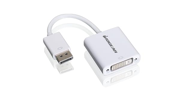 IOGEAR IOGEAR DisplayPort to DVI Adapter - 1.1a, 1.62 Gbps & 2.7 Gbps - High-Speed GDPDVIW6 for Optimal Display Performance