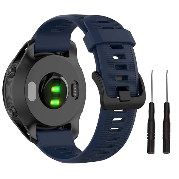 ISABAKE Band for Garmin Forerunner 935/Forerunner 945/Forerunner 745,Compatible with Fenix 5/ Fenix 5Plus/ Fenix 6/ Fenix 6 Pro/Approach S60,Soft Silicone 22mm Replacement Bands - Image 3