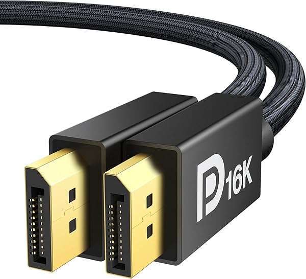 IVANKY 16K DisplayPort 2.1 Cable - 60Hz 16K, 120Hz 8K, 240Hz 4K, VESA Certified, 40Gbps for 4090/7900 Graphics, 6.6FT