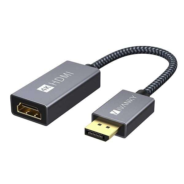 iVANKY 4K DisplayPort to HDMI Adapter - 60Hz Unidirectional, Compatible with HP, ThinkPad, AMD & NVIDIA