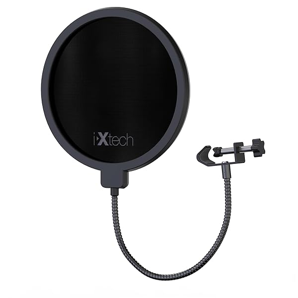 IXTECH Pop Filter for Mic Microphone, Blue Yeti Mic Pop Filter Dual Layered Wind Pop Screen with a Flexible 360 Degree Gooseneck Clip Stabilizing. - Image 11