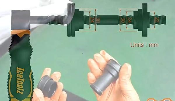 IceToolz Bottom Bracket Bearing Press Tool - Black Press-Fit Cup Tool for Easy Installation - Image 3