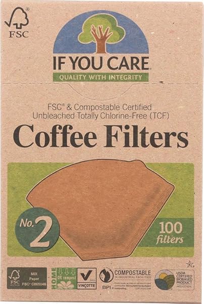 Buy If You Care FSC Unbleached No 2 Coffee Filters - 100 Count for Eco-Friendly Brewing