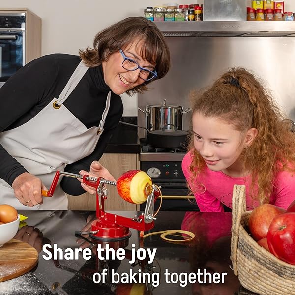 Best Ikigai Apple Peeler Slicer Corer with Suction Base & 3 Extra Blades - Top Rated Old Fashioned Apple Peeler Machine - Image 5