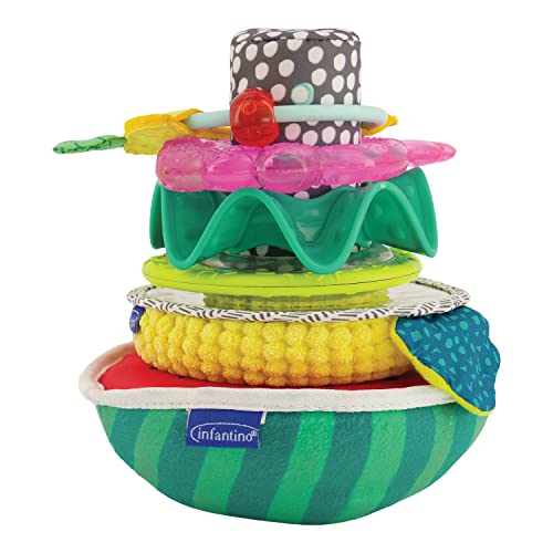 Infantino Infantino Sensory Stacking Rings: 5 Fun Toys for Cognitive & Motor Skill Development in Infants & Toddlers 6M+