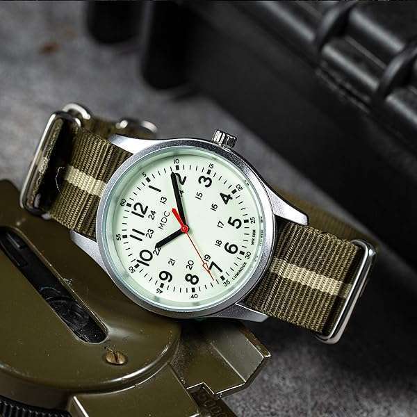 Infantry Men's Glow in the Dark Military Watch | Waterproof Analog Outdoor Sport Wristwatch with Nylon Band - Image 5