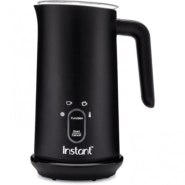 Instant Pot Milk Frother: 4-in-1 Electric Steamer for Lattes, Cappuccinos & More - 10oz Automatic Foam Maker