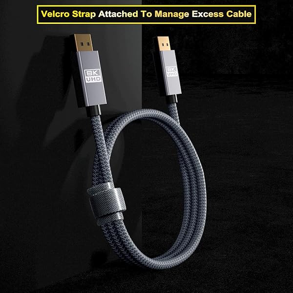 Itramax 8K 60Hz DisplayPort Cable 15FT 2-Pack Ultra High Speed for Laptop PC TV Gaming Monitor HBR3 32.4Gbps 4K 144Hz 2K 165Hz 1080P 240Hz - Image 4