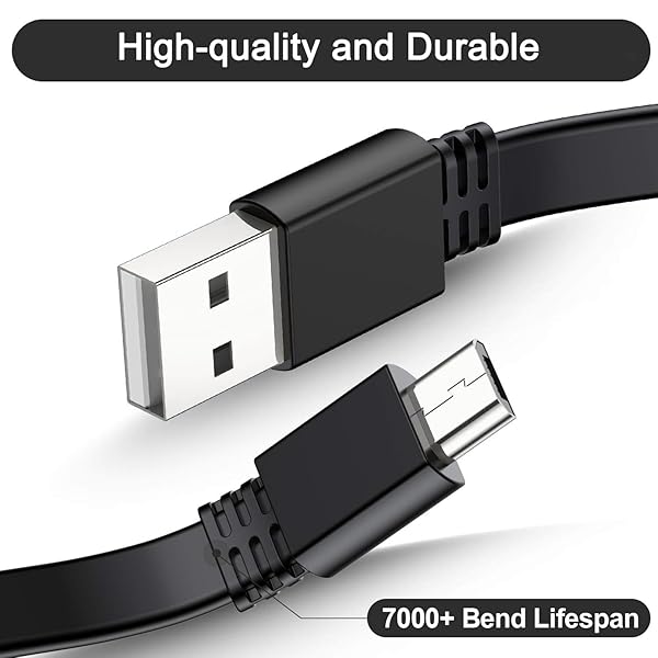 Itramax 30 FT Micro USB Power Cable 2 Pack Flat Charger for Wyze Cam V3 V4 Yi Cam Nest Cam Blink Mini XT Arlo Q Zmodo - Image 4