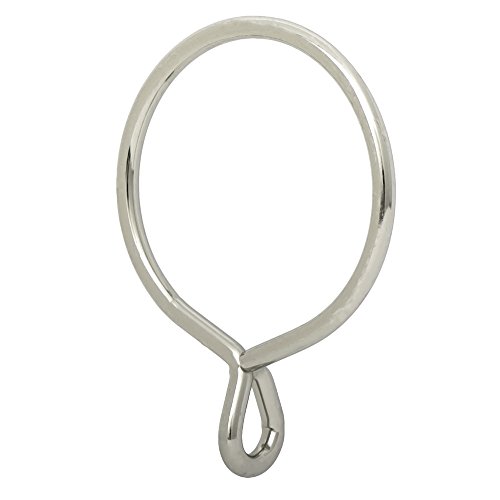 "Ivilon Drapery Eyelet Curtain Rings - 2.3" Brushed Nickel Set of 14 for Easy Curtain Hook Installation"