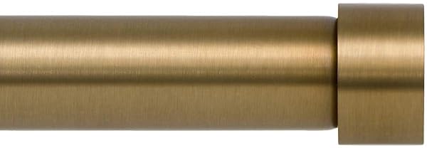 Ivilon 1-Inch Drapery Curtain Rod with End Cap - 28-48 Inch Warm Gold Design - Image 2
