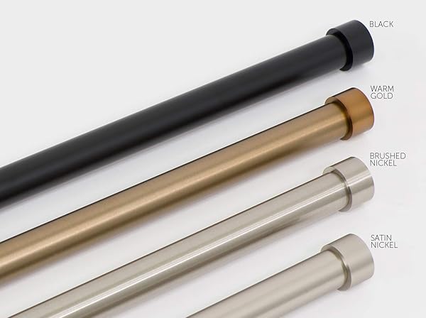 Ivilon 1-Inch Drapery Curtain Rod with End Cap - Satin Nickel, 72-144 Inch Adjustable - Image 5