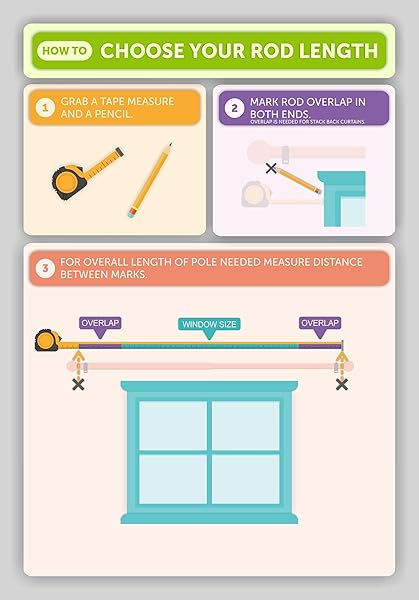 Ivilon 1-Inch Drapery Curtain Rod with End Cap - Satin Nickel, 72-144 Inch Adjustable - Image 6