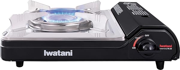 Iwatani Cassette Feu Butane VA-30 Camp Stove - Compact Black Portable Cooking Solution