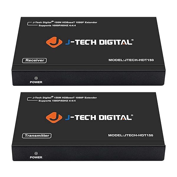 J-Tech Digital Long Range HDMI Extender Over Cat6 150m 1080P Bi-Directional IR Supports Dolby Digital DTS EDID CEC RS-232 Passthrough