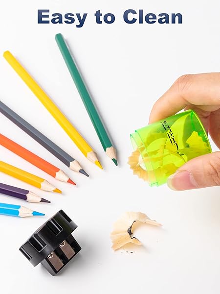 JARLINK 16 Pack Manual Pencil Sharpeners - Dual Hole Colorful Sharpeners for No.2 & Art Pencils - Perfect for School, Office & Home - Image 7