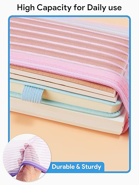 JARLINK 40 Pack 10 Colors Zipper Mesh Pouch, Storage Pencil Pouches, Multipurpose Pencil Pouch Bulk for School and Office Supplies, Cosmetics Travel Accessories, Multicolor - Image 5