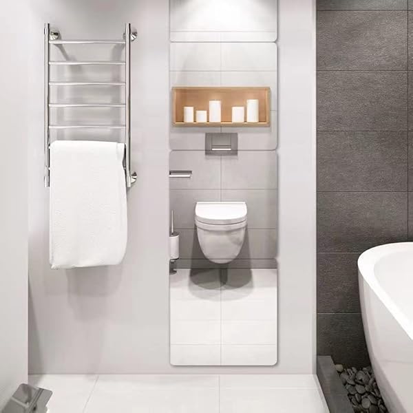 "JEOYOO Full Length Wall Mirror Set - 4 Shatterproof Acrylic Mirrors for Home Gym & Bedroom, 12"x12" Over Door & Kids Mirror" - Image 7
