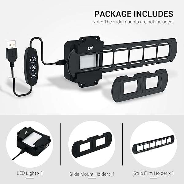 JJC 35mm Film Scanning LED Light Set: Adjustable USB Viewer & Holders for Converting Old Negatives to Digital - Image 4