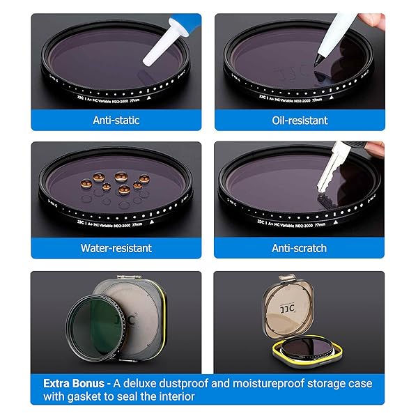 JJC 67mm ND Filter ND2-2000 VND: Adjustable Neutral Density for Sony & Canon Lenses - Image 7