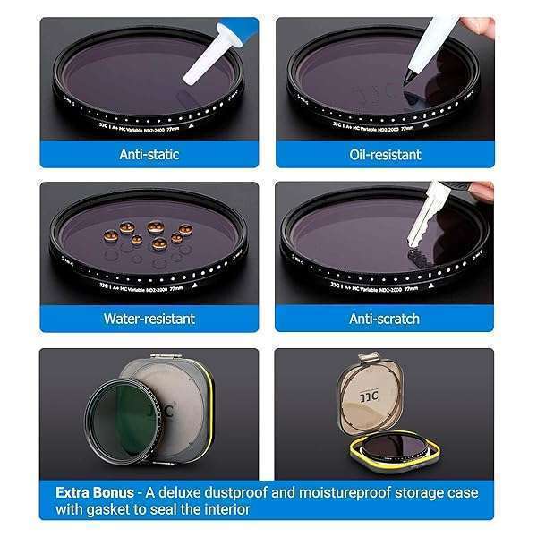JJC 77mm ND Filter ND2-2000 VND for Canon & Nikon Lenses - Enhance Your Photography - Image 6