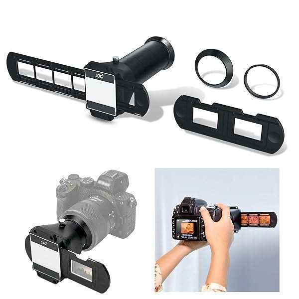 JJC ES-2 Film Digitizing Adapter Kit: Convert 35mm Film & Slides to Digital for Canon, Nikon, Sony Macro Lenses