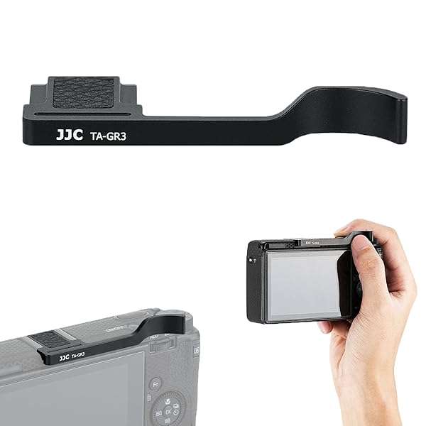 JJC Metal Thumbs Up Grip for Ricoh GR III & GR IIIx - Comfortable Hot Shoe Thumb Support for Secure Hold