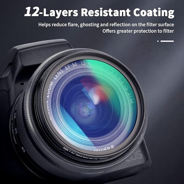 JJC 82mm UV Filter for Canon, Nikon & Sony Lenses - Multi-Coated Protection for 16-35mm & 24-70mm Models - Image 6