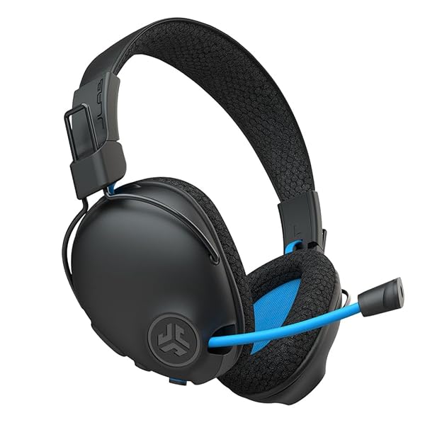 JLab Play Pro Gaming Headset: 60+ Hour Bluetooth, 60ms Low Latency, Retractable Mic & AUX for Ultimate Mobile Gaming