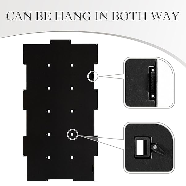JM Deco 18 Opening Picture Frames Collage for Family and Friends Wall Decor Black Photo Frame Gallery for 4x6 Photos - Image 6