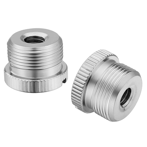 "JOMLEY 1/4 to 5/8 Adapter - 2 Pack for Camera Monitor & Microphone Stands | 1/4"-20 Female to 5/8"-27 Male Thread"