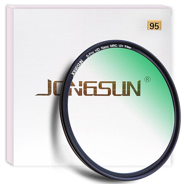 JONGSUN 95mm UV Filter - S-Pro HD Nano MRC Multicoated Protection with Ultra-Slim Design & Lens Cloth Kit