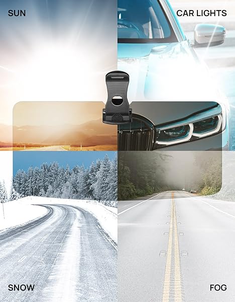 JOYTUTUS Sun Visor for Pickup Truck, 2 Pack Polarized Sun Visor Extender for Truck, Universal UV400 Car Visor Extension Anti-Glare Easy to Install, - Image 6