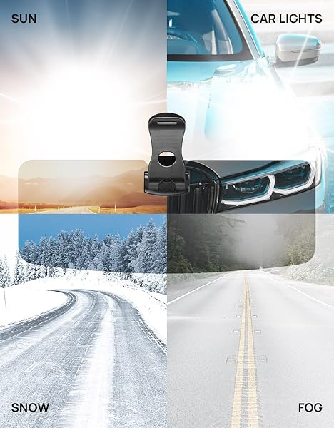 JOYTUTUS Sun Visor for SUV, Polarized Sun Visor Extender for Car, Universal UV400 Car Visor Extension Anti-Glare Easy to Install, Protect from Glare - Image 6