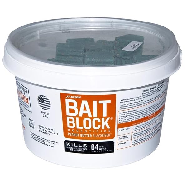 J.T. Eaton 704-PN Bait Block - Solid 1 oz Pail for Effective Pest Control