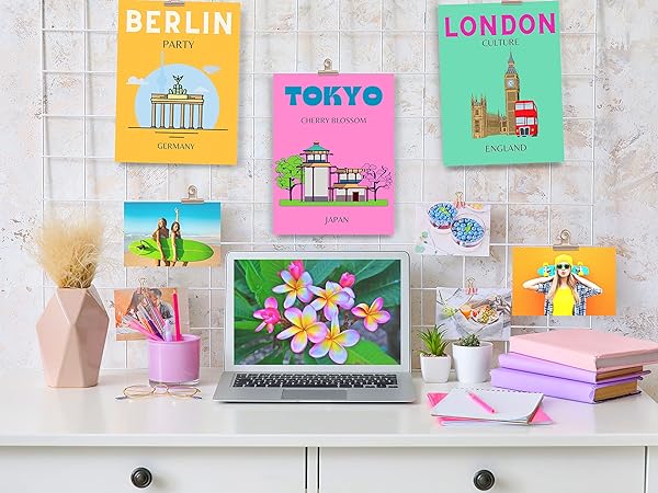 JUJU'S VIBES: Colorful Preppy Room Decor & City Posters for Teen Girls' Bedrooms & Dorms - Image 4