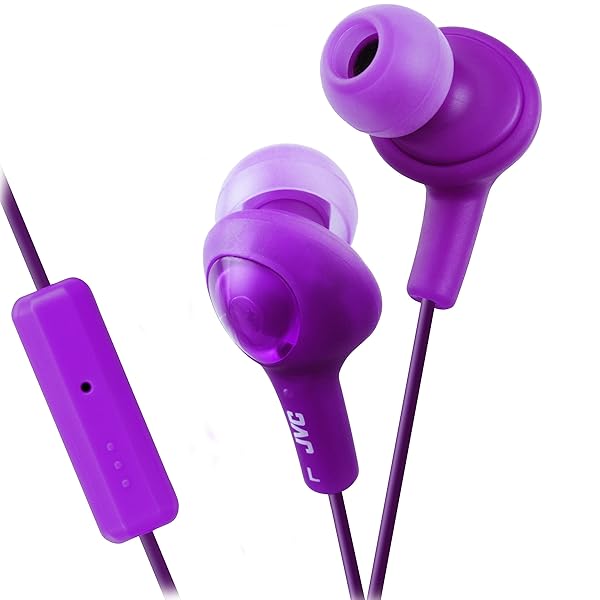 JVC HAFR6V Gumy Plus Headphones in Violet - Stylish, Comfortable & Affordable Audio Experience