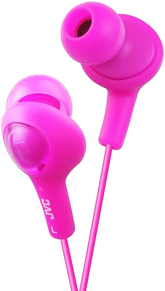 JVC HAFX5P Gumy Plus Pink Inner Ear Headphones - Affordable Quality Sound