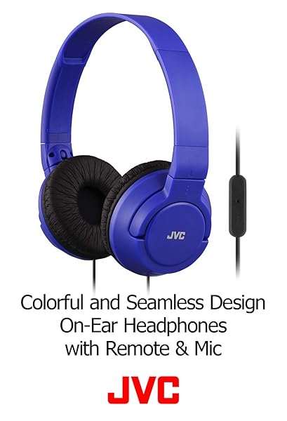 JVC Lightweight Flat Foldable On Ear Headphones with Mic Black HASR185B for Comfortable Listening - Image 2