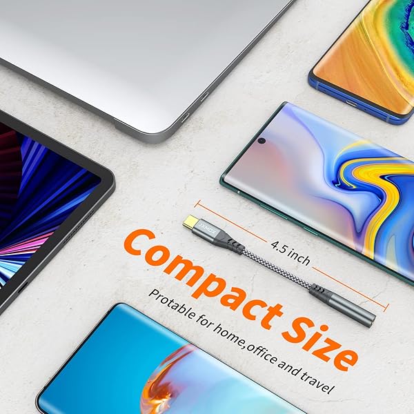 JXMOX USB Type C to 3.5mm Adapter: Compatible with iPhone 16 Pro Max, Samsung Galaxy S24, Pixel & More - Image 8