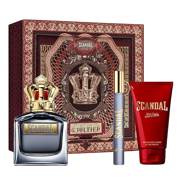 Jean Paul Gaultier Scandal 3-Piece Set for Men: Eau De Toilette, Shower Gel & More - Perfect Gift!