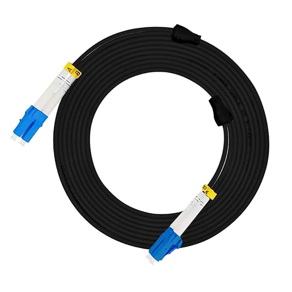 Jeirdus 10M LC to LC Outdoor Armored Duplex 9/125 SMF Fiber Optic Cable Jumper Optical Patch Cord Singlemode 10Meters 33ft LC-LC