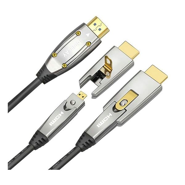 Jeirdus 132ft HDMI Fiber Optic Cable - 18Gbps 4K60Hz, Micro & Standard Connectors, Easy Routing