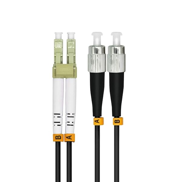 Jeirdus Jeirdus 15M 50FT LC to FC 10G OM3 Outdoor Armored Duplex Fiber Optic Cable Jumper - High-Speed Multimode Patch Cord