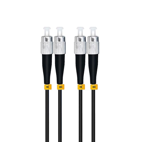 Jeirdus 30Meters 100FT FC to FC 10G OM3 Outdoor Armored Duplex 50/125 Fiber Optic Cable Jumper Optical Patch Cord 30M Multimode FC-FC