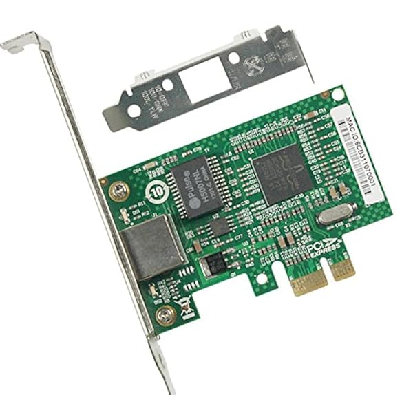 Jeirdus BCM5751 Gigabit PCI-E Ethernet Card - 10/100/1000Mbps RJ45 LAN Adapter for Desktop