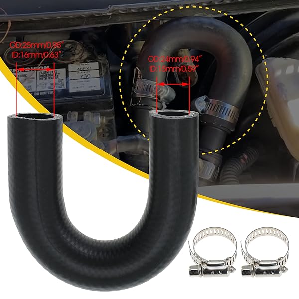 Jofynzo LS Heater Core Coolant Bypass Hose & Clamps for Chevy Pontiac - Replace 551699 - Image 5