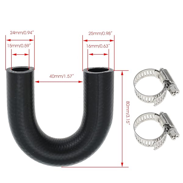 Jofynzo LS Heater Core Coolant Bypass Hose & Clamps for Chevy Pontiac - Replace 551699 - Image 6